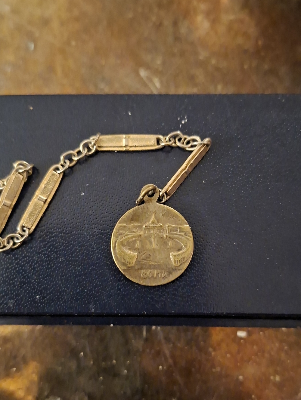 Edwardian Watch Chain Roma Fob - Picture 3 of 3